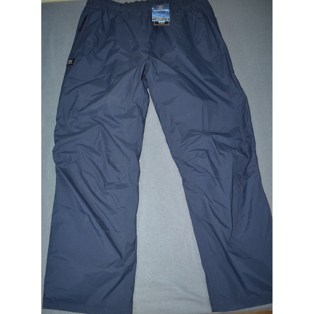 HELLY HANSEN Tech Workwear Navy Blue Waterproof Windproof Rain Pants Men's 3XL